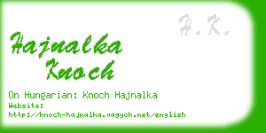 hajnalka knoch business card